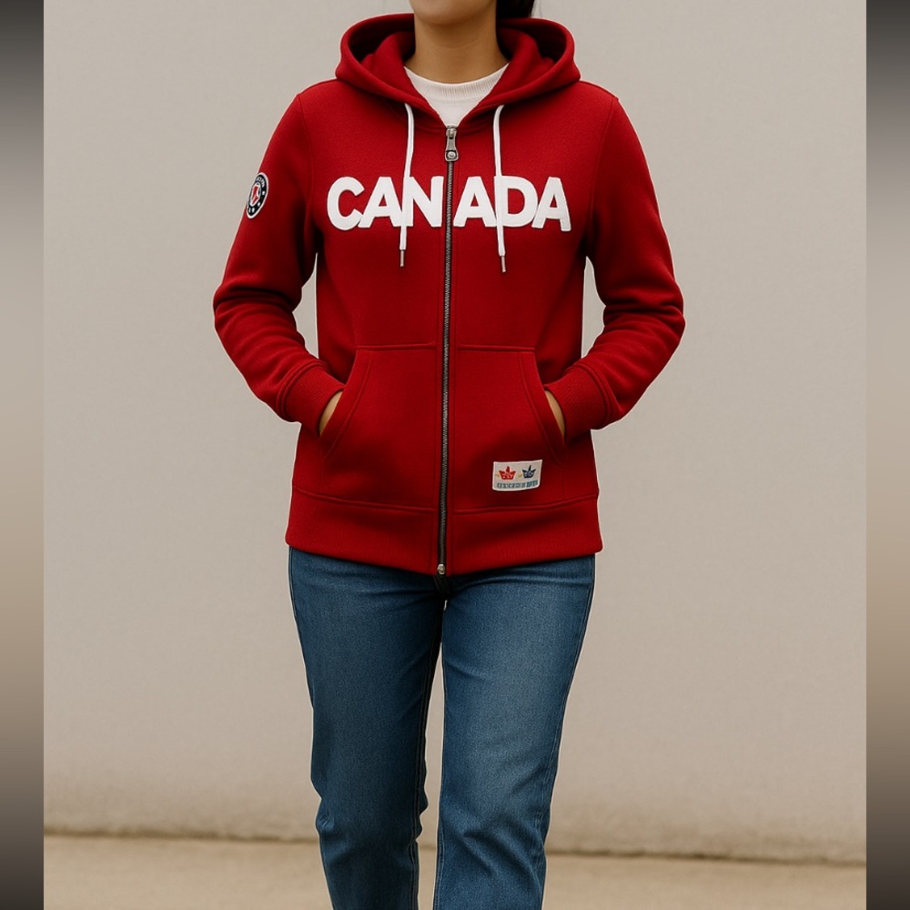 #6 - Hudson’s Bay Co. - Red Zip-up Jacket - EUC